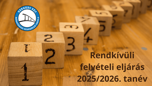 Rendkívüli felvételi eljárás 2025/2026. tanév